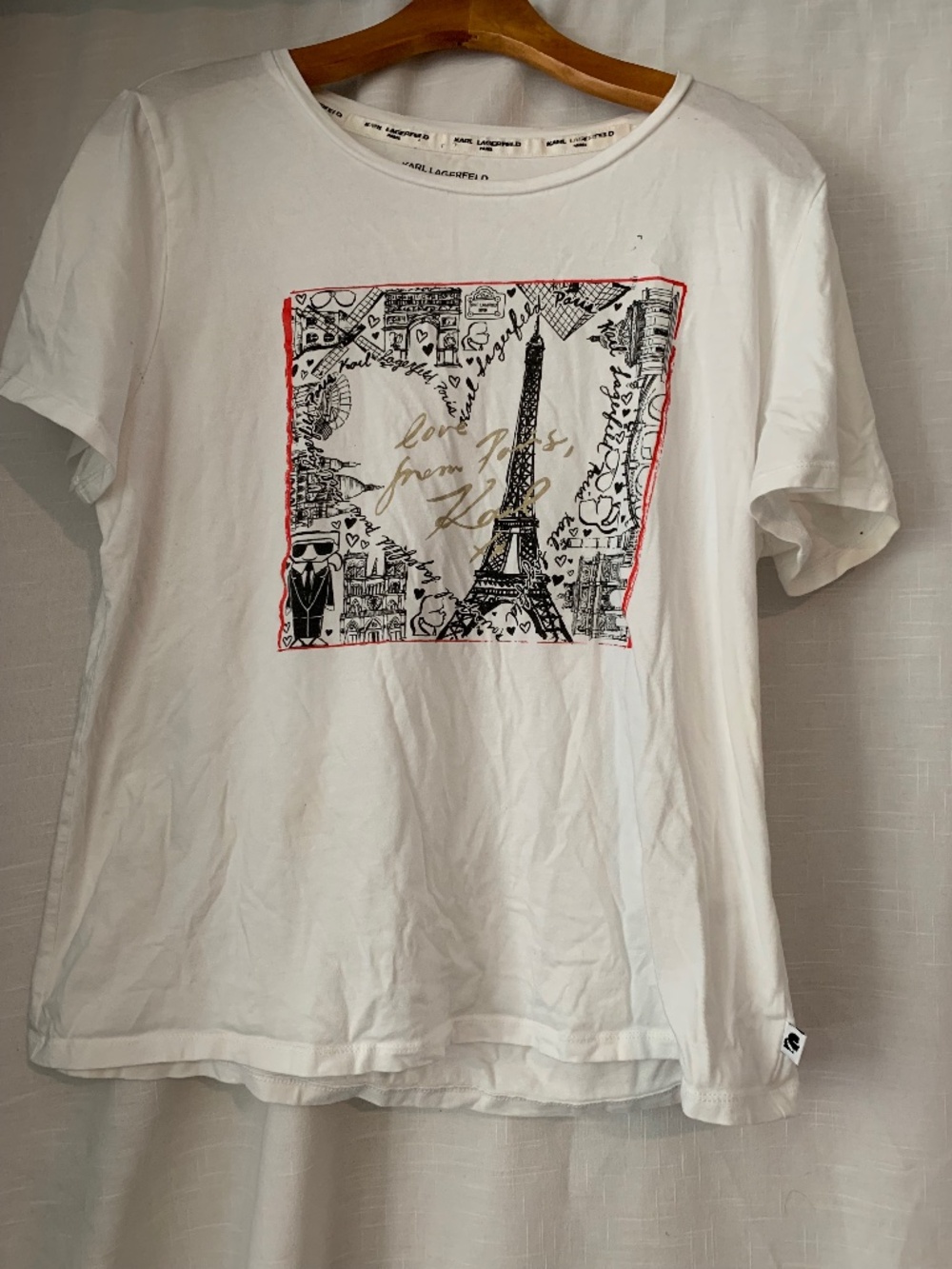 Karl Lagerfeld Paris Live From Paris Crewneck Tee